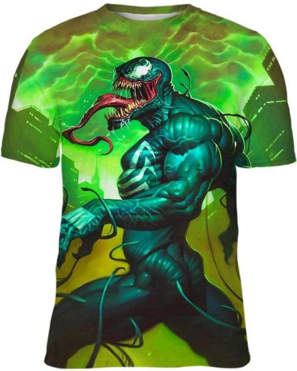 Green Venom - All Over Apparel - T-Shirt / S - www.secrettees.com