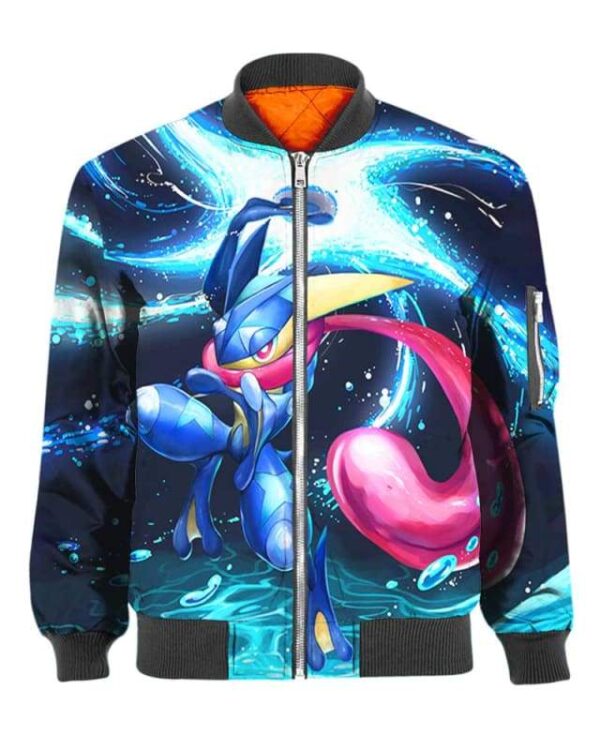 Greninja Shuriken - All Over Apparel - Bomber / S - www.secrettees.com