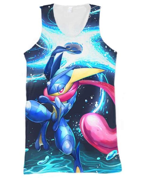 Greninja Shuriken - All Over Apparel - Tank Top / S - www.secrettees.com