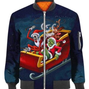 Grinch and Jack - All Over Apparel - Bomber / S - www.secrettees.com