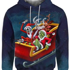 Grinch and Jack - All Over Apparel - Hoodie / S - www.secrettees.com