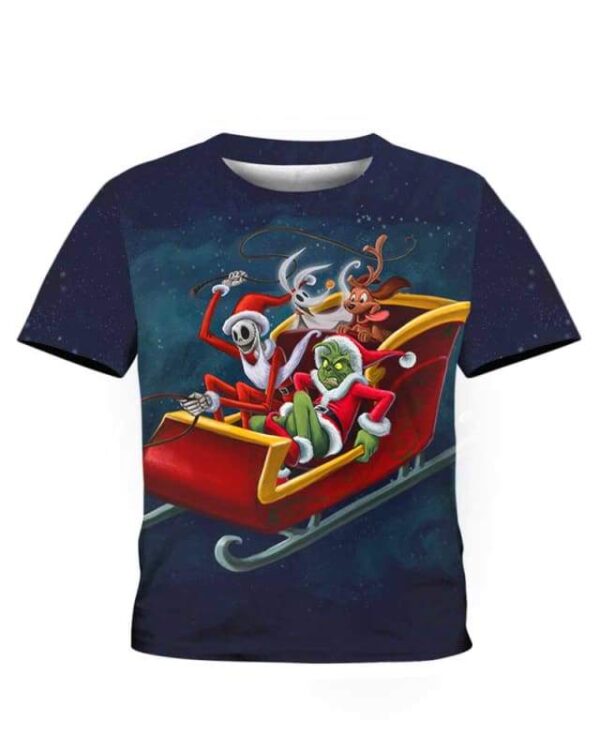 Grinch and Jack - All Over Apparel - Kid Tee / S - www.secrettees.com