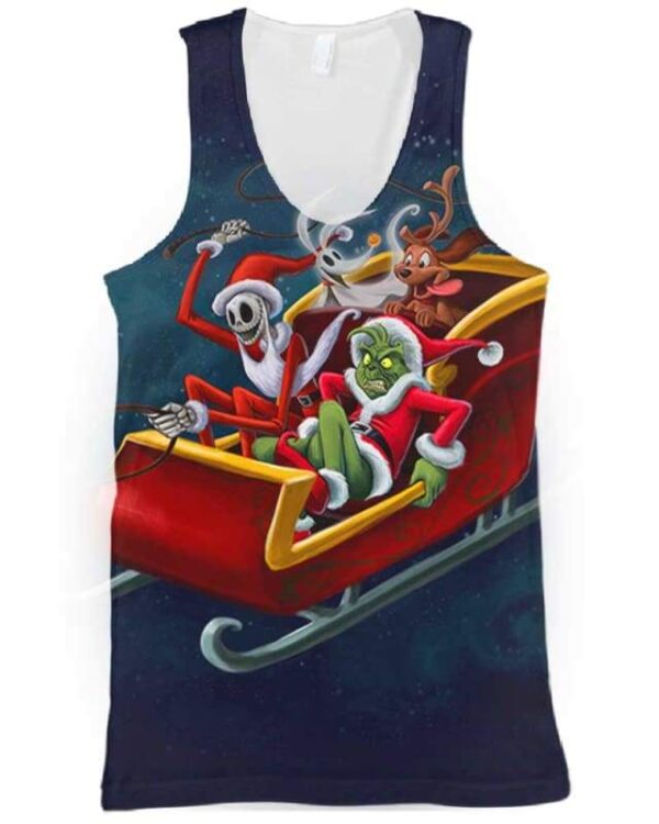 Grinch and Jack - All Over Apparel - Tank Top / S - www.secrettees.com