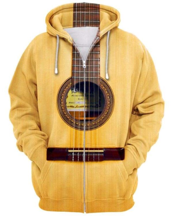Guitar - All Over Apparel - Zip Hoodie / S - www.secrettees.com