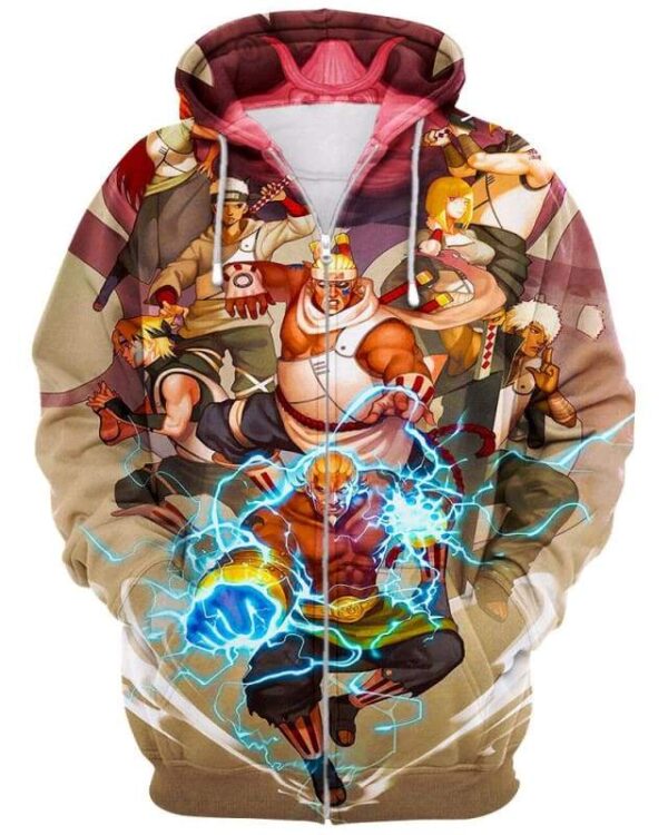 Hachibi Bee - All Over Apparel - Zip Hoodie / S - www.secrettees.com