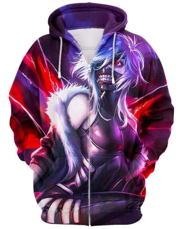 Haisa Mask - All Over Apparel - Zip Hoodie / S - www.secrettees.com