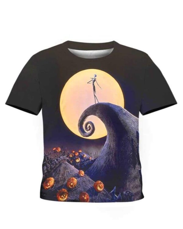 Halloween Horror Jack Skellington Nightmare - All Over Apparel - Kid Tee / S - www.secrettees.com