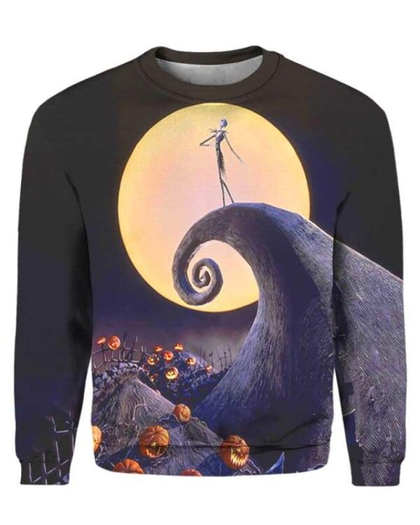 Halloween Horror Jack Skellington Nightmare - All Over Apparel - Sweatshirt / S - www.secrettees.com