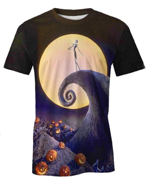 Halloween Horror Jack Skellington Nightmare - All Over Apparel - T-Shirt / S - www.secrettees.com