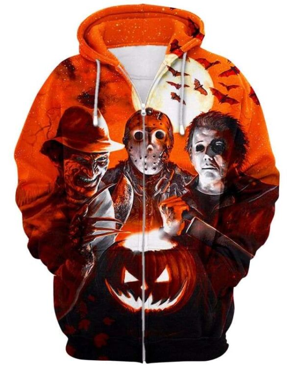 Halloween Horror Nights - All Over Apparel - Zip Hoodie / S - www.secrettees.com
