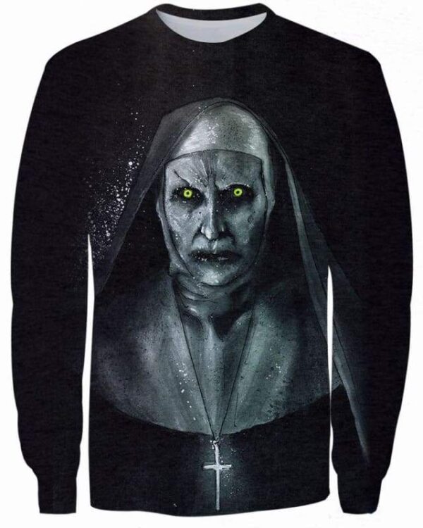 Halloween Horror Valak Demon V2 - All Over Apparel - Sweatshirt / S - www.secrettees.com