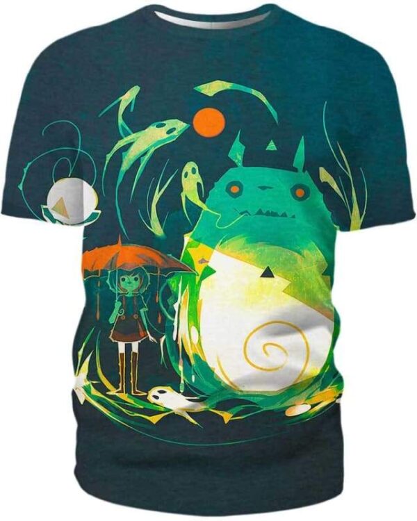 Halloween Totoro - All Over Apparel - T-Shirt / S - www.secrettees.com