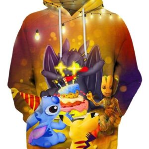 Happy Birthday Toothless - All Over Apparel - Hoodie / S - www.secrettees.com