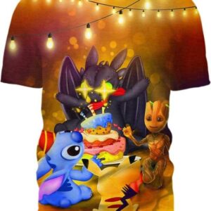Happy Birthday Toothless - All Over Apparel - T-Shirt / S - www.secrettees.com