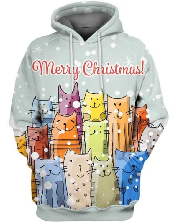 Happy Cats Family - All Over Apparel - Hoodie / S - www.secrettees.com