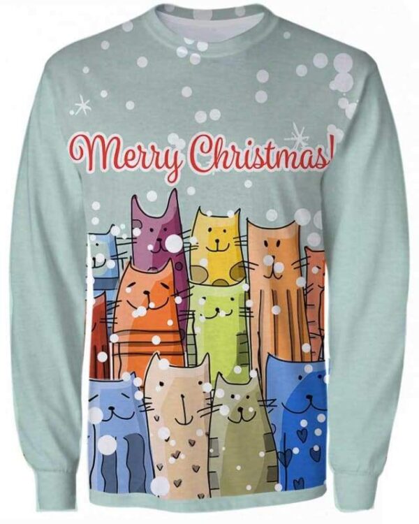 Happy Cats Family - All Over Apparel - Sweatshirt / S - www.secrettees.com