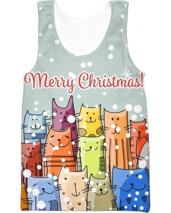 Happy Cats Family - All Over Apparel - Tank Top / S - www.secrettees.com