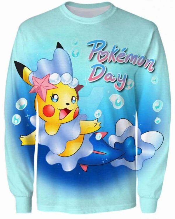 Happy Pokemon Day - All Over Apparel - Sweatshirt / S - www.secrettees.com