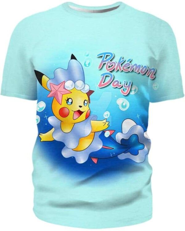 Happy Pokemon Day - All Over Apparel - T-Shirt / S - www.secrettees.com