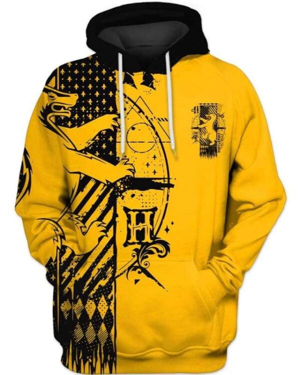 Harry Potter Hufflepuff - All Over Apparel - Hoodie / S - www.secrettees.com