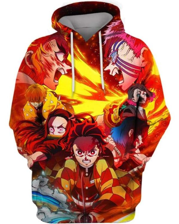 Heavenly Fire Battle - All Over Apparel - Hoodie / S - www.secrettees.com