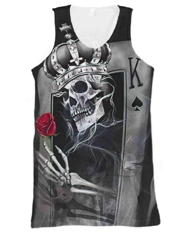 Her King Skull Poker - All Over Apparel - Tank Top / S - www.secrettees.com