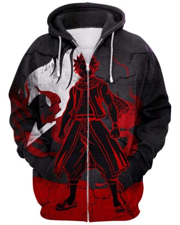 Heroic Dragneel - All Over Apparel - Zip Hoodie / S - www.secrettees.com