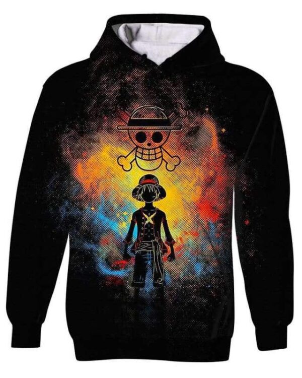 Heroic Luffy - All Over Apparel - Kid Hoodie / S - www.secrettees.com