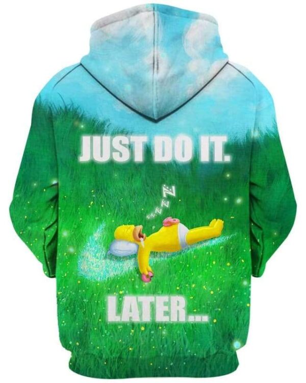 Homer Simpson - Just Do It Later - All Over Apparel - www.secrettees.com