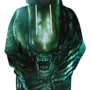 Horror Scared Alien - All Over Apparel - Hoodie / S - www.secrettees.com