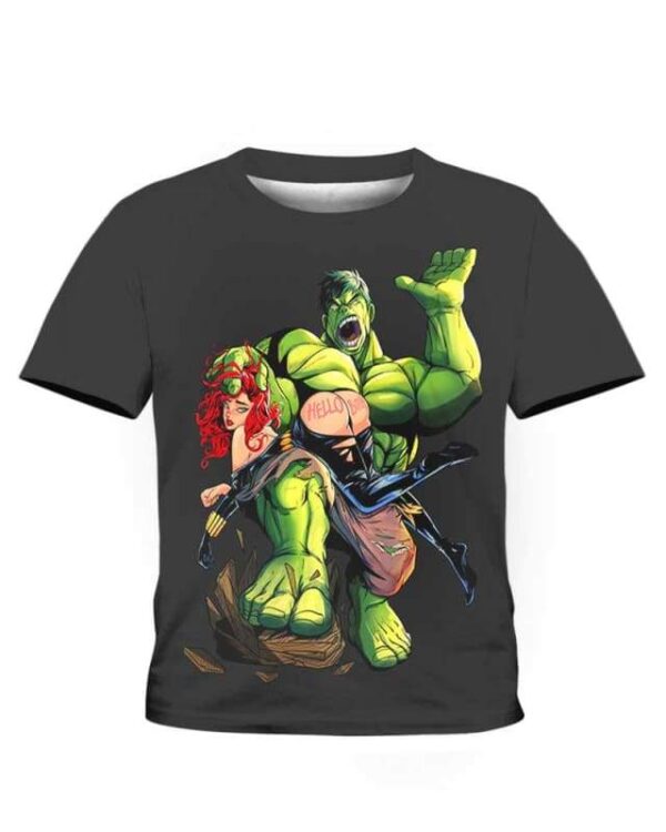 Hulk & Black Widow Sculaccia - All Over Apparel - www.secrettees.com