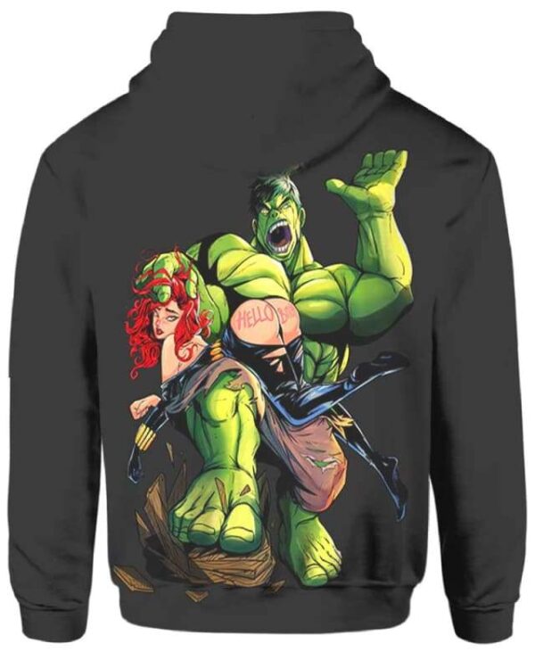 Hulk & Black Widow Sculaccia - All Over Apparel - www.secrettees.com