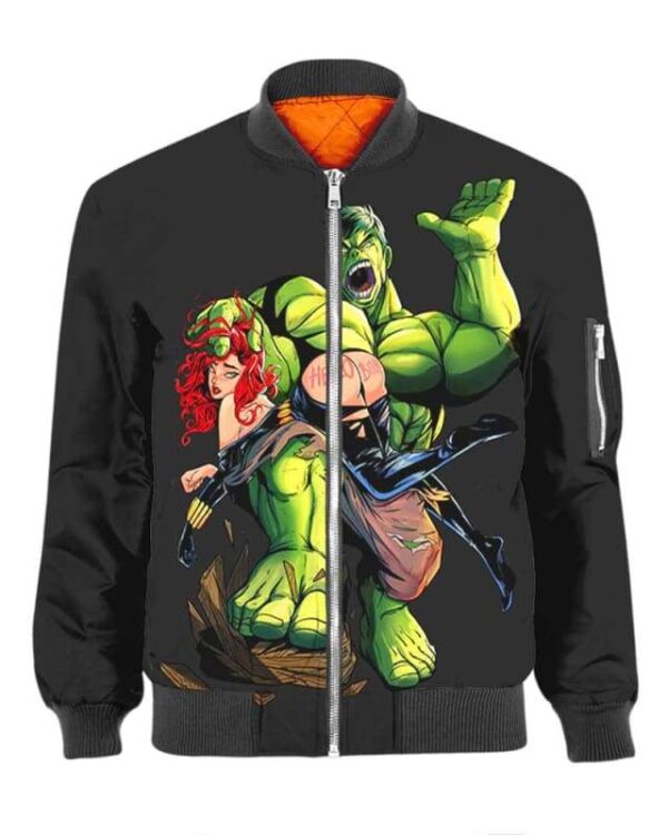 Hulk & Black Widow Sculaccia - All Over Apparel - Bomber / S - www.secrettees.com