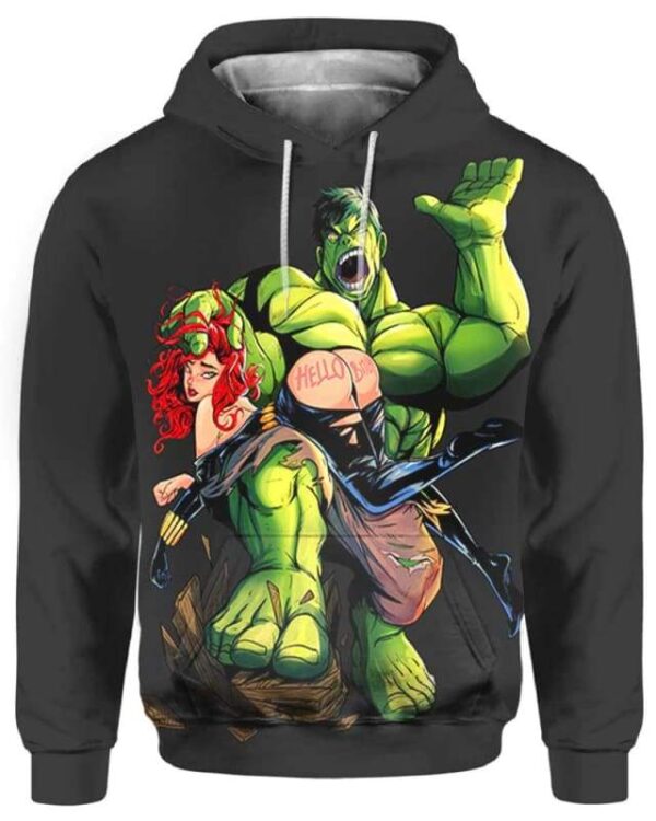 Hulk & Black Widow Sculaccia - All Over Apparel - Hoodie / S - www.secrettees.com