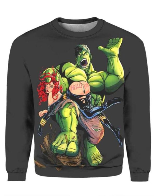Hulk & Black Widow Sculaccia - All Over Apparel - Sweatshirt / S - www.secrettees.com