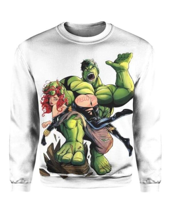 Hulk & Black Widow Sculaccia - All Over Apparel - Sweatshirt / S - www.secrettees.com