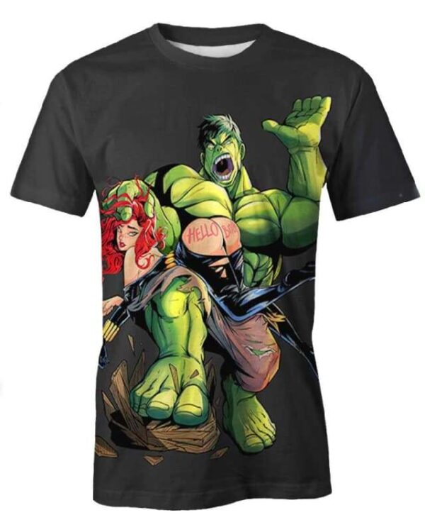 Hulk & Black Widow Sculaccia - All Over Apparel - T-Shirt / S - www.secrettees.com