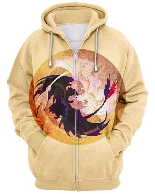 In Love With A Light Fury - All Over Apparel - Zip Hoodie / S - www.secrettees.com