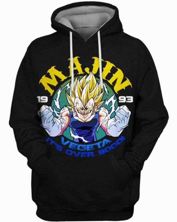 It’s Over 9000 - All Over Apparel - Hoodie / S - www.secrettees.com