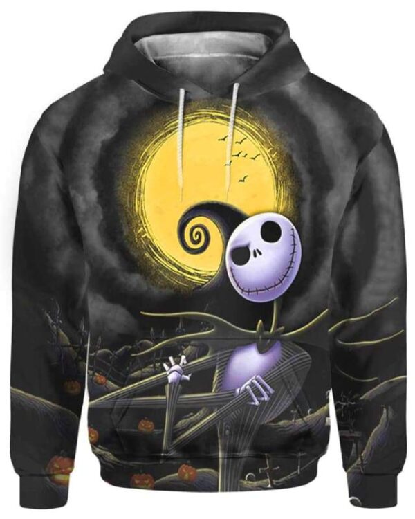 Jack Skellington - All Over Apparel - Hoodie / S - www.secrettees.com