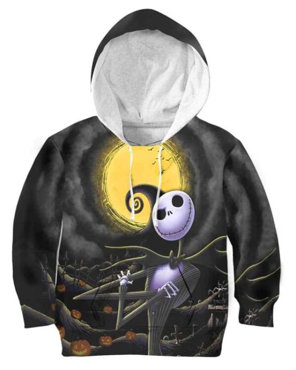 Jack Skellington - All Over Apparel - Kid Hoodie / S - www.secrettees.com