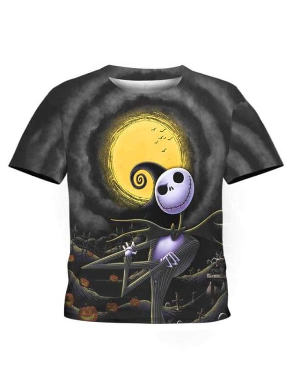 Jack Skellington - All Over Apparel - Kid Tee / S - www.secrettees.com