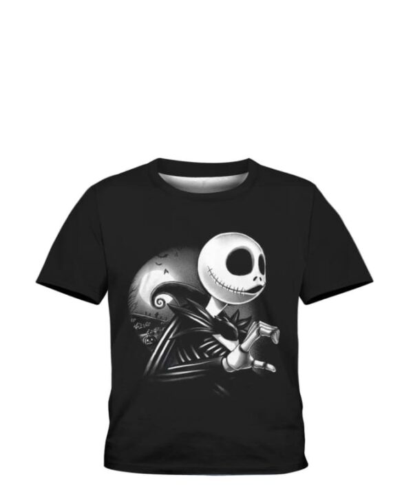 Jack Skellington - Sally Couple - All Over Apparel - Kid Tee / S - www.secrettees.com