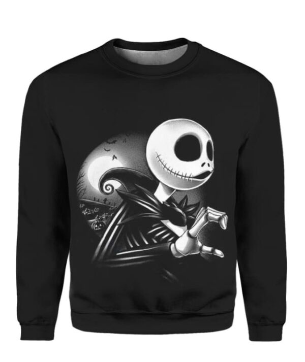 Jack Skellington - Sally Couple - All Over Apparel - Sweatshirt / S - www.secrettees.com