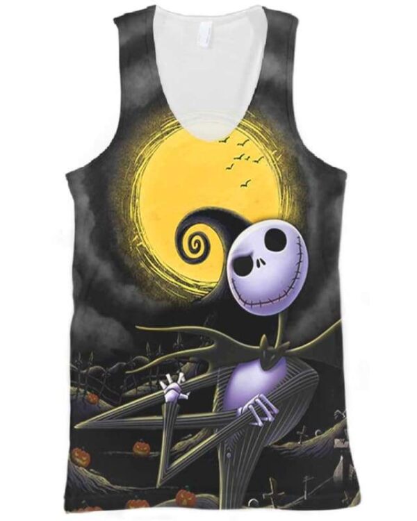 Jack Skellington - All Over Apparel - Tank Top / S - www.secrettees.com