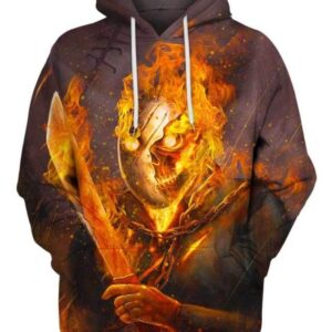 Jason And Ghost Rider - All Over Apparel - Hoodie / S - www.secrettees.com