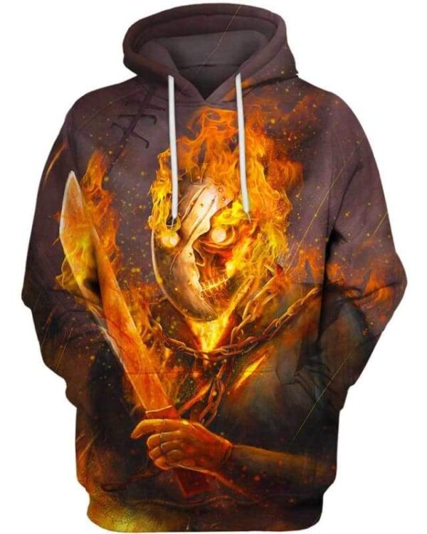 Jason And Ghost Rider - All Over Apparel - Hoodie / S - www.secrettees.com