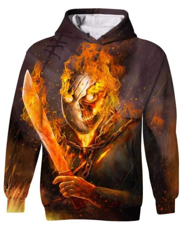 Jason And Ghost Rider - All Over Apparel - Kid Hoodie / S - www.secrettees.com