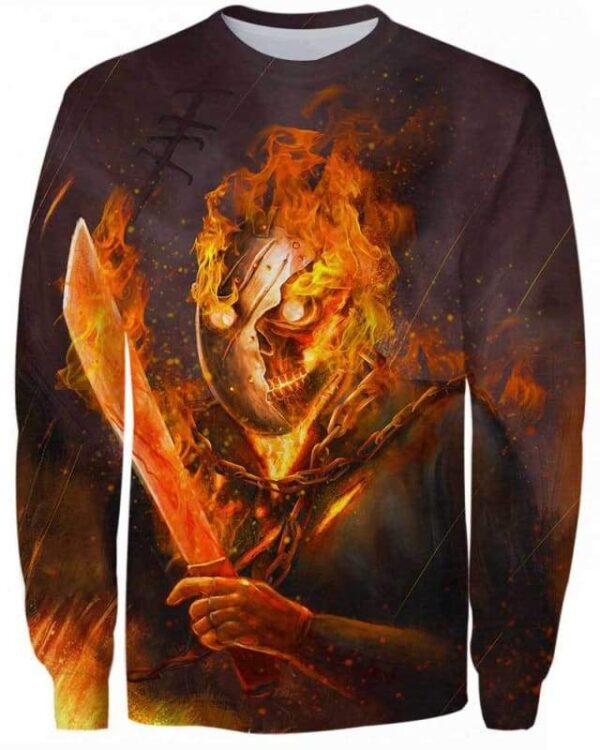 Jason And Ghost Rider - All Over Apparel - Sweatshirt / S - www.secrettees.com