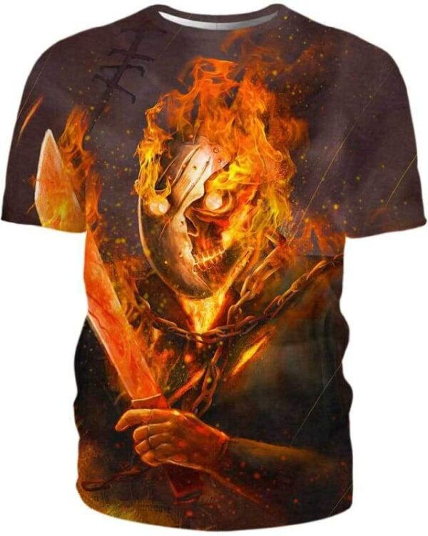 Jason And Ghost Rider - All Over Apparel - T-Shirt / S - www.secrettees.com